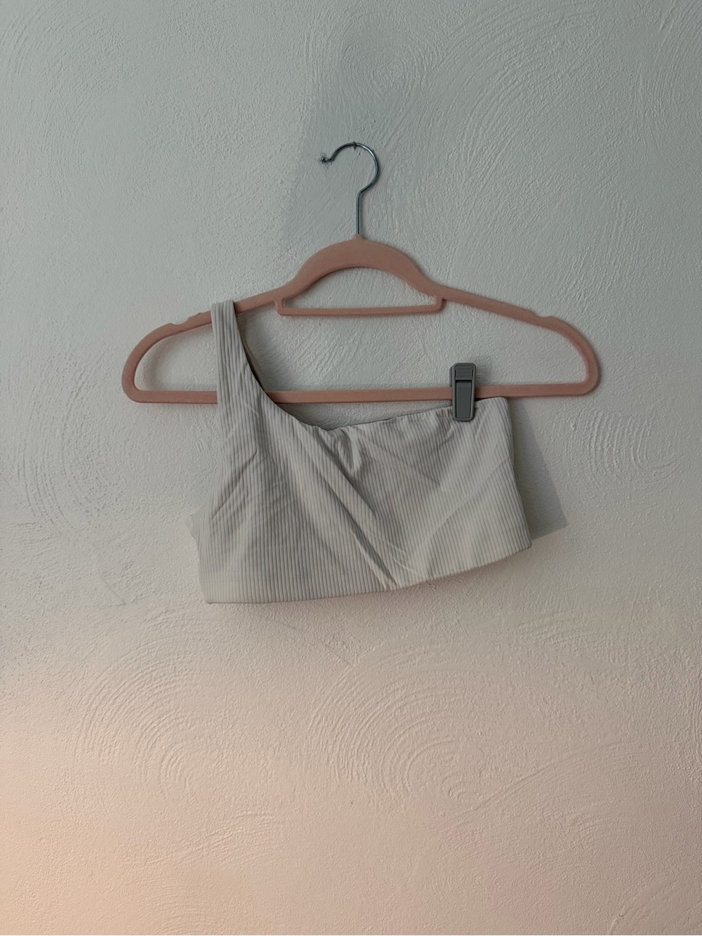 lululemon athletica One-Shoulder Asymmetrical Ribbed Sports Bra in White